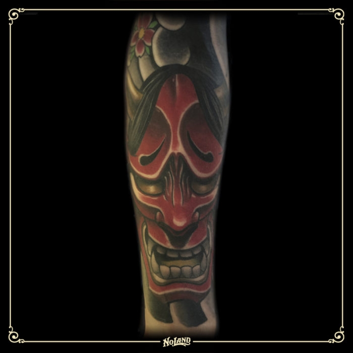 Abel Samaruc No Land Tattoo Parlour Japones Oriental Japanese Mascara Mask 700x700 No Land Tattoo estudio de tatuajes