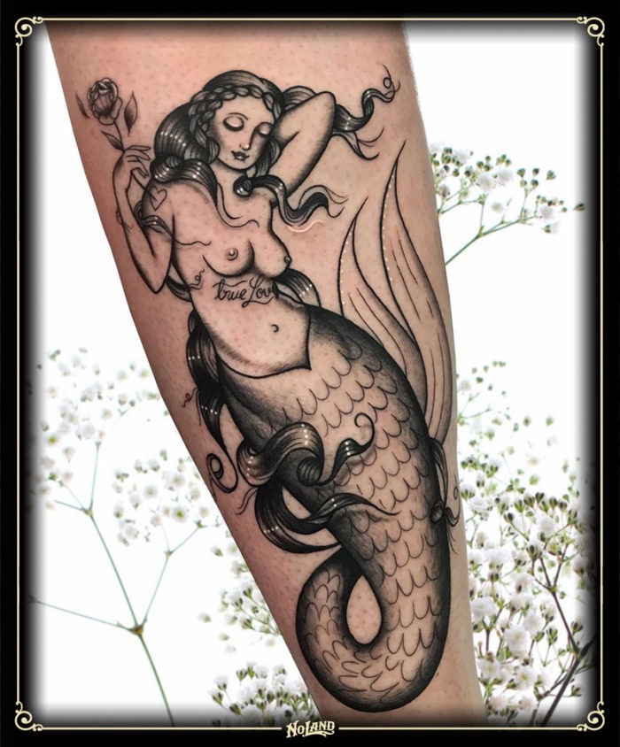 antonio polo no land tattoo parlour tradicional traditional mermaid sirena