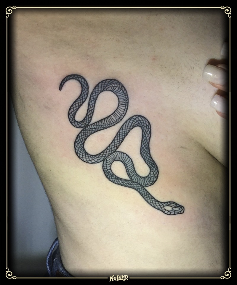 miguel trip No Land Tattoo Parlour blackwork dotwork serpiente snake